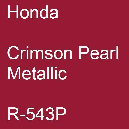 Honda, Crimson Pearl Metallic, R-543P.